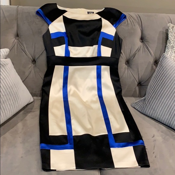 JAX Colorblock Cap Sleeve Sheath Dress - Picture 2 of 7